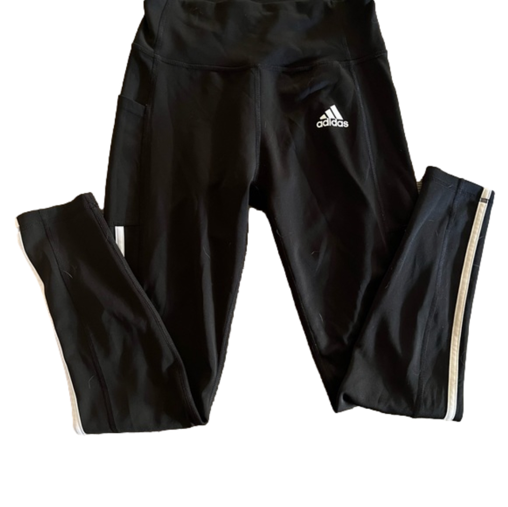 Adidas Aeroready running pants. Size small. Black with stripe.